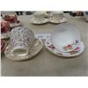 Image 5 : Twelve Cups with Saucers (Royal Albert, Melba, Paragon) and Six Dinner Plates