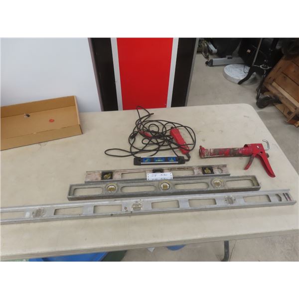 Four Levels (9"–48"), Caulking Gun, and Power Probe