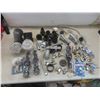 Image 1 : Plumbing Supplies Including ABS Fittings, Sink Drains, Shutoff Taps, Braided Hose, and More