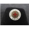 Image 1 : WWII Canadian Red Cross Woman’s War Work Pin, Sterling with Enamel, 2 Grams, 3/4"