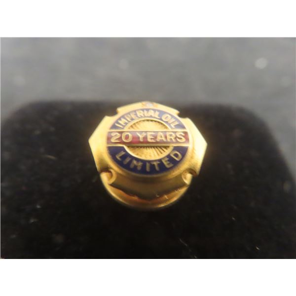 14k Gold Imperial Oil 20-Year Service Pin, 4 Grams