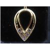 Image 2 : 14k Gold Necklace with Diamond Pendant, 6.5 Grams, 18" Length