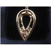 Image 4 : 14k Gold Necklace with Diamond Pendant, 6.5 Grams, 18" Length