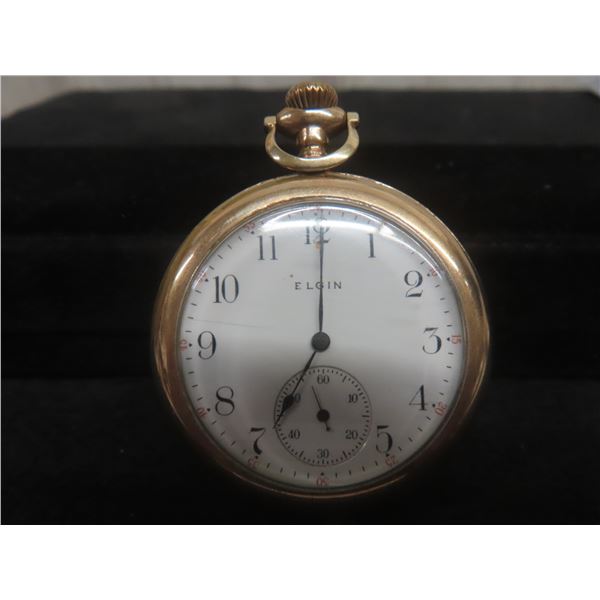 Elgin Open-Faced Gold-Filled Pocket Watch