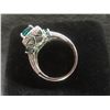 Image 6 : 9k White Gold and Lab-Grown Emerald Ring, Size 6, 3.7 Grams