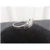 Image 3 : 10k White Gold and Diamond Ring, 2.2 Grams, with COA, Missing Three Stones