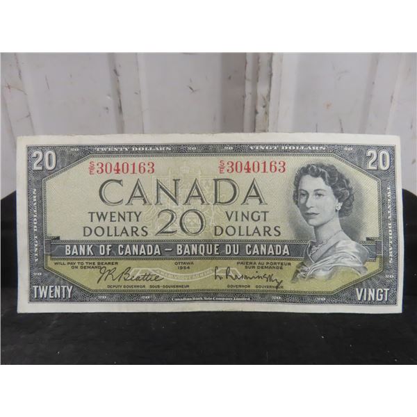 1954 Canadian $20 Bill, Crisp