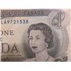 Image 3 : Twenty-Seven 1973 Canadian $1 Bills Plus One Torn Bill