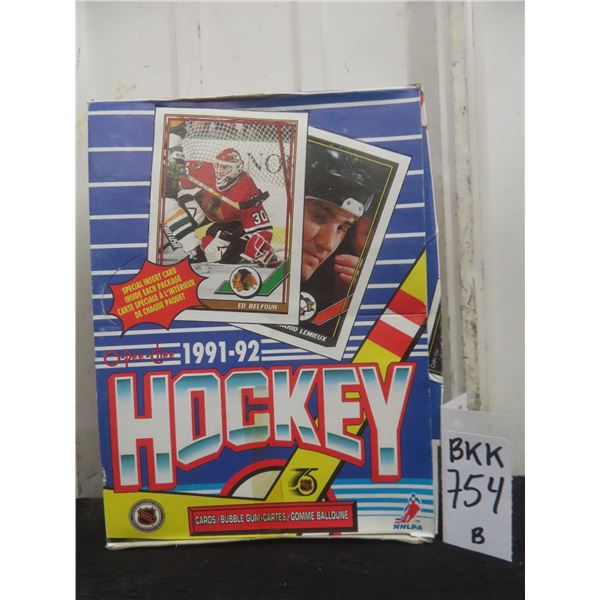 1991–92 O-Pee-Chee Hockey Card Box