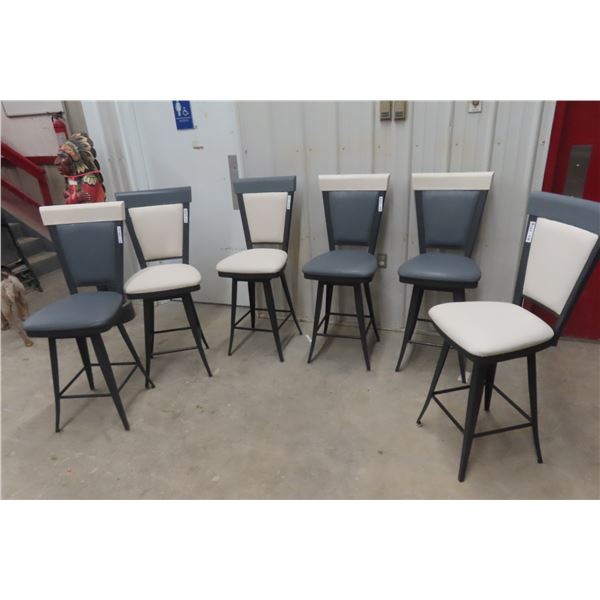 Six Swivel Dining Room Chairs