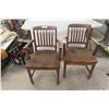 Image 1 : Two Wood Arm Chairs