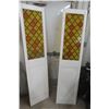 Image 1 : 2 x Painted Door in Stained-Glass Style 18" x 77"