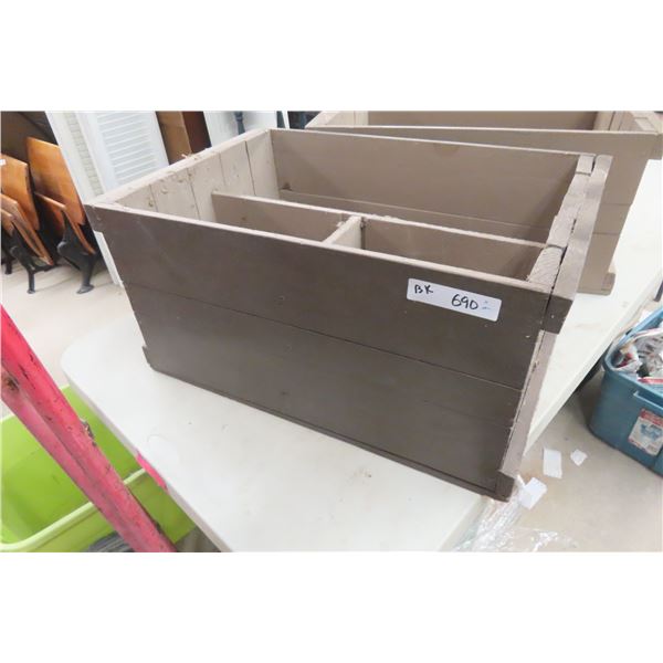 2 x Painted Wood Crate