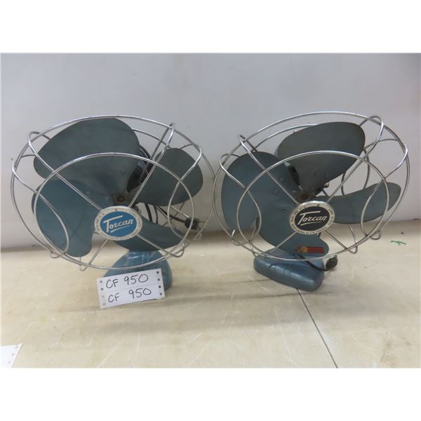 Two Vintage Torcan Desk Fans