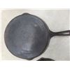 Image 3 : Two Cast Iron Frying Pans and New Stainless Steel Pot
