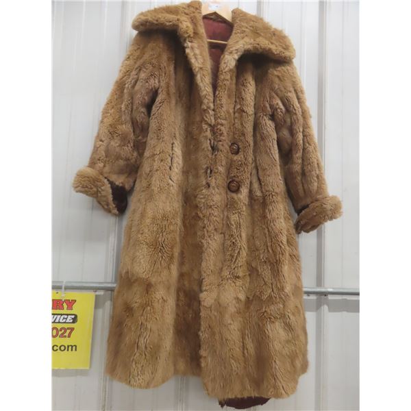 Fur Coat, No Size Listed, Tears on Shoulder/Arm