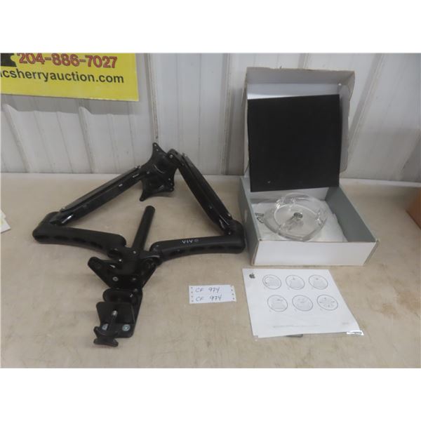 Dual Monitor Mounting Stand & Swivel Base Mount