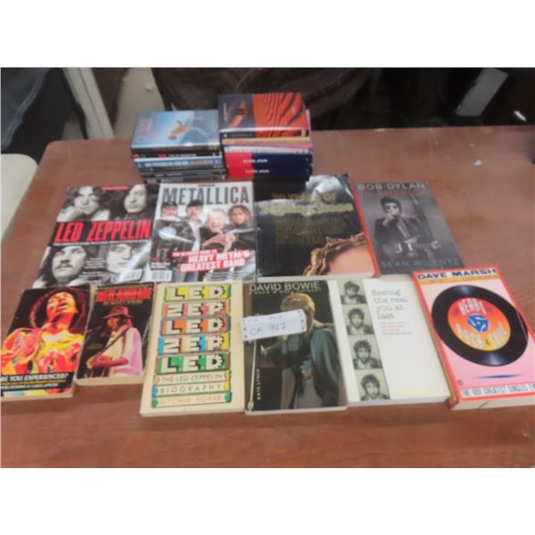 Music DVDs & Books/Magazines: Rolling Stones, Bob Dylan, Led Zeppelin, David Bowie, Queen and More