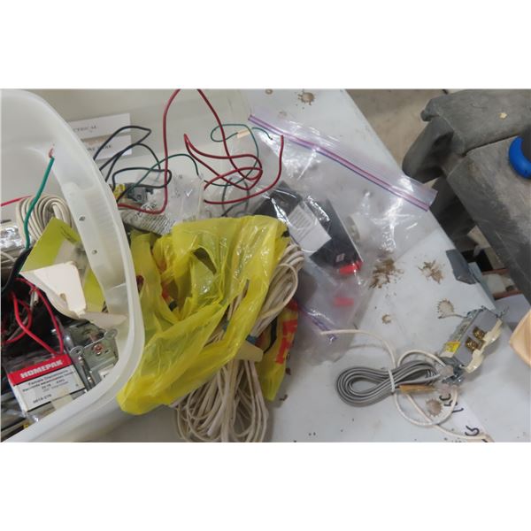 Various Hardware, Electrical & Plumbing Screws, Clamps, Spring Hinges, Brackets & Plugs