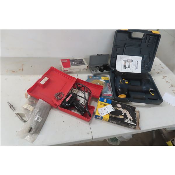Air Finishing Nailer, Air Inflator, Soldering Gun, and More
