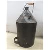 Image 2 : Antique CNR Metal Can with Handle at Bottom for Pouring & Galvanized CNR Gas Can