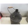 Image 4 : Antique CNR Metal Can with Handle at Bottom for Pouring & Galvanized CNR Gas Can