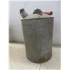 Image 5 : Antique CNR Metal Can with Handle at Bottom for Pouring & Galvanized CNR Gas Can