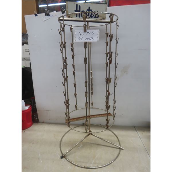 Hostess Chip Store Display Revolving Metal Rack 33" x 17"