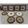 Image 1 : Nine Petit Point Framed Pictures – Largest 10" x 10"