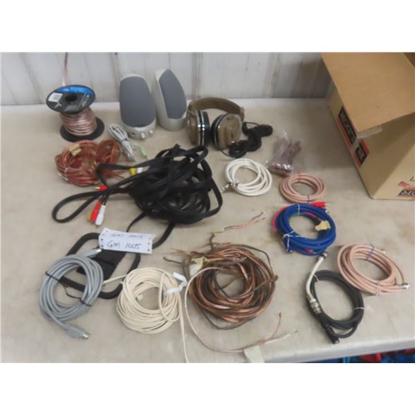 Variety of Wire: Speaker Cords, Coaxial, Telephone, RCA Jacks, Computer Speakers and More