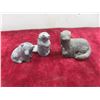 Image 6 : Nine Pieces Soapstone Style Carvings - Signed Walrus - One Missing Tusks