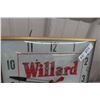 Image 2 : Willard Batteries Light-Up Clock 15" x 15"