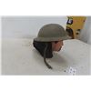 Image 1 : Canadian Military Helmet & Leather Neck Protector