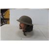 Image 5 : Canadian Military Helmet & Leather Neck Protector