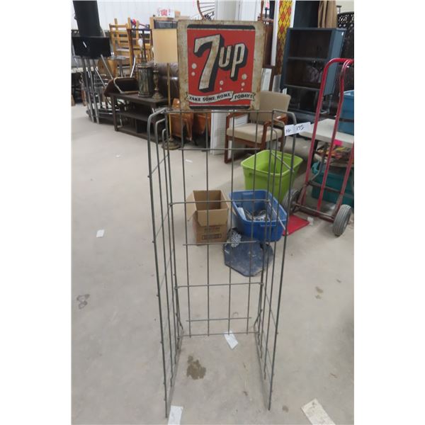 7up Rack with Sign 12" x 12" x 12"