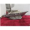 Image 5 : Vintage Chrome Ship Lamp 12 1/2" x 16" Working Light - Needs TLC & Iron Mermaid 9 1/2" Tall