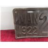 Image 4 : 1922 Manitoba License Plate
