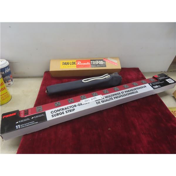 New Contractor Grade Power/Surge Bar with USB Ports & Pan-10K Tripod