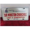 Image 2 : Vintage 1921-1991 Sir Winston Churchill Unit 3 Edmonton Army, Navy, Airforce License Plate