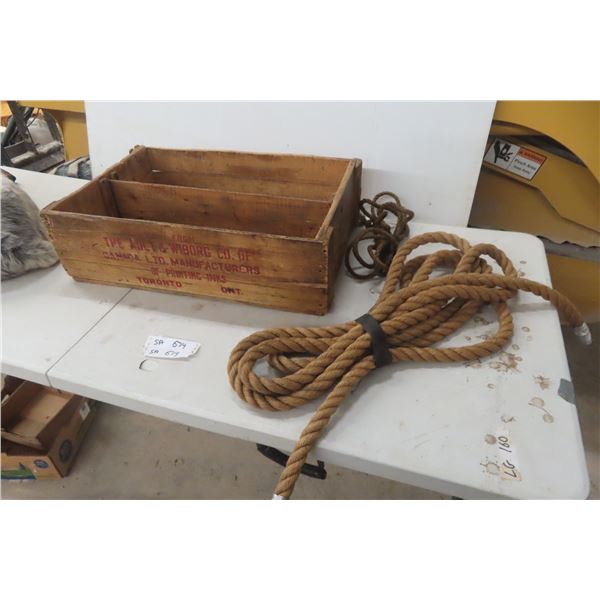 Wood Crate & Rope