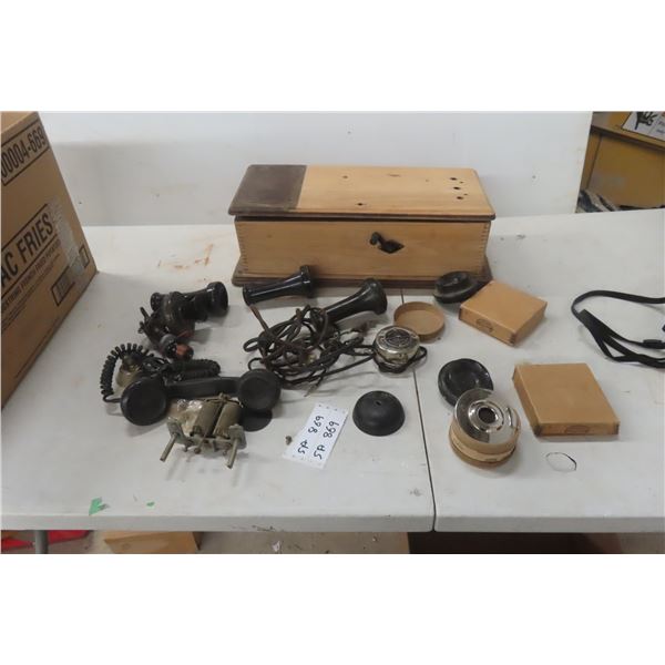 Old Antique Phone Parts