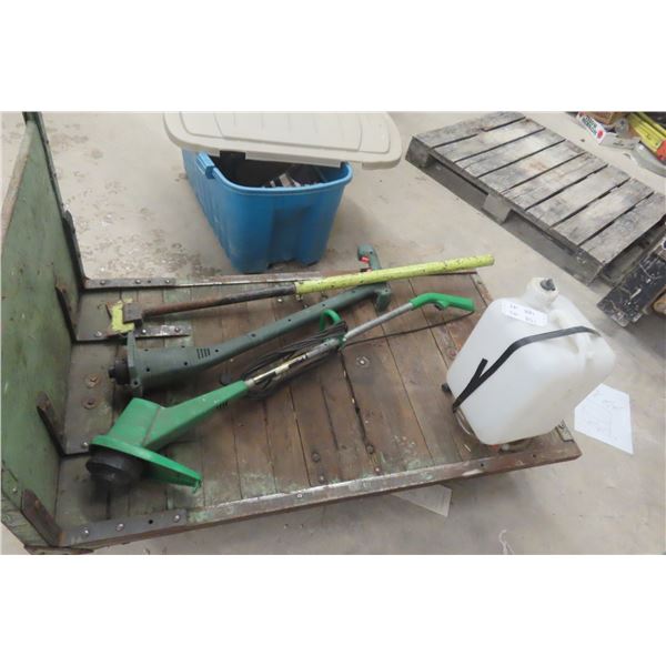 2 Electric Weed Eater, Ice Scraper, and More