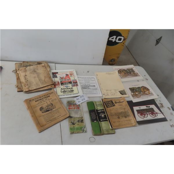 J.D. Manual Throttle Tractor H & D Pamphlet and More