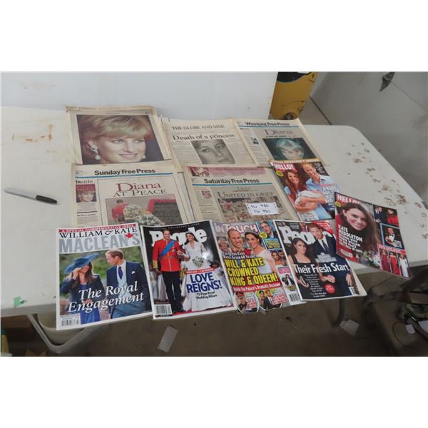 Royalty Headlines on Magazines & Newspapers