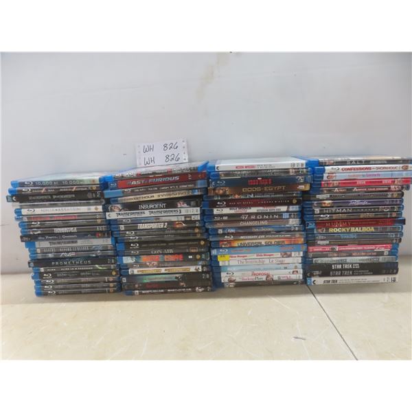 Seventy-Five Blu-Ray Movie DVDs