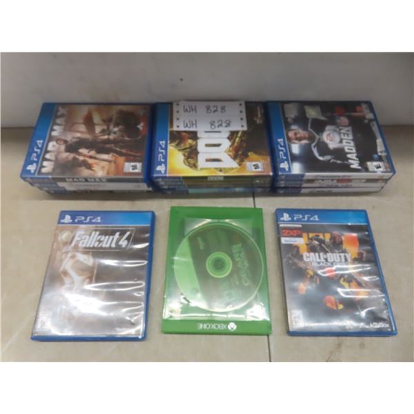 Fourteen PS4 Video Games and One Xbox Video Game