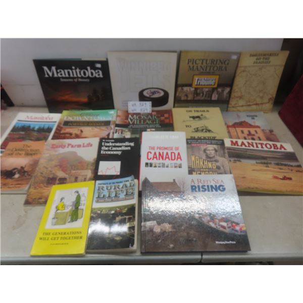 Seventeen Winnipeg, Manitoba, and Canadian History Books