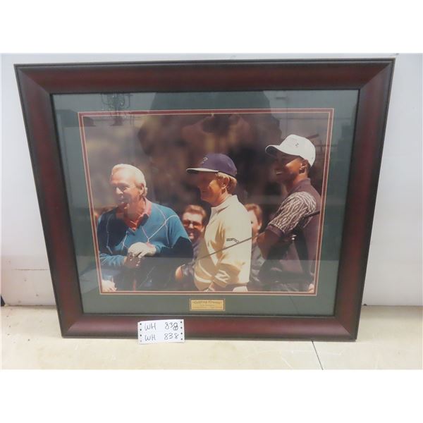 24" x 27" Jack Nicklaus, Arnold Palmer, and Tiger Woods 'Golfing Greats' Picture