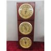 Image 4 : Vintage Sunbeam Weather Station, Bulova Clock, and Golden Boy Plate