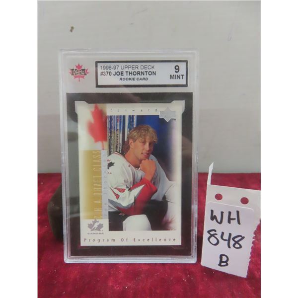 1996 Upper Deck Joe Thornton Rookie Card – Graded 9 Mint